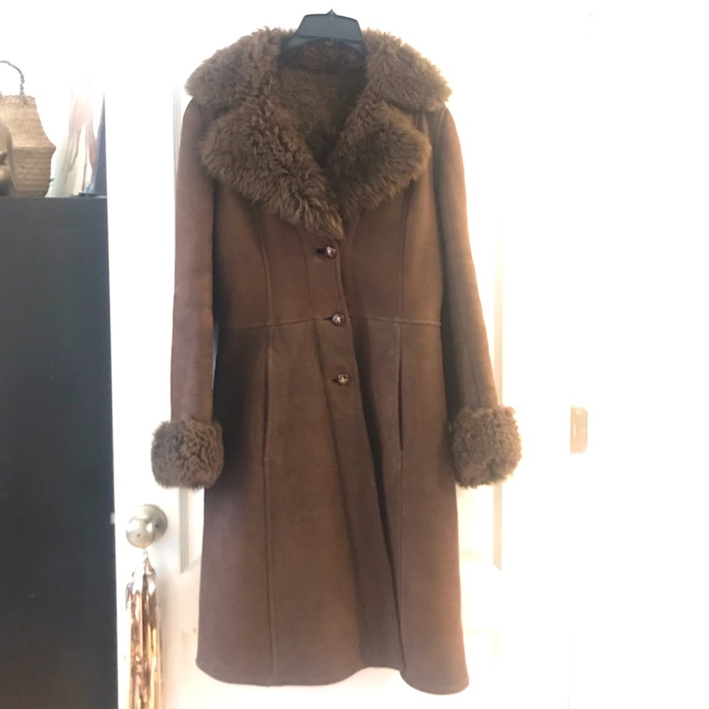 Sheepskin and Suede Coat